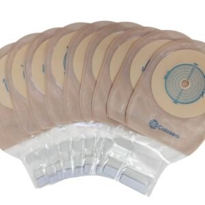 One piece open colostomy bag